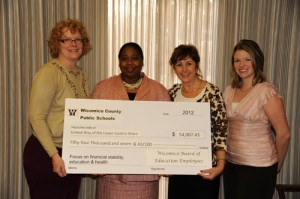 Wicomico County Board Of Ed Recently Presented United Way With Check