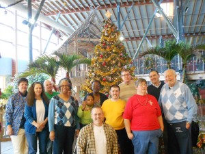 Participants From Easter Seals Enjoy A Holiday Outing