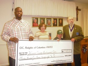 Knights Of Columbus Presents Check To Worcester County Developmental Center