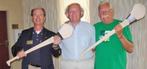 Rotary Club Past Presidents Show Off Hurling Sticks