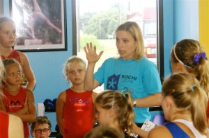 Former Olympic Hero Leads Clinic For Area Gymnasts