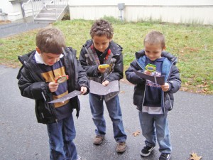 Showell Elementary Students Observe Snowflakes Falling