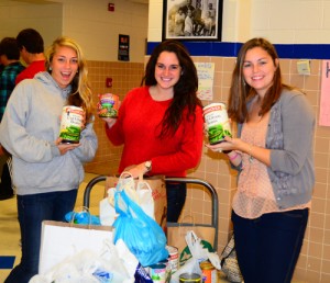SD High School Seniors Box Canned Goods For Annual Food Drive