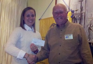 OC/Berlin Rotary Club Presents Anders With Scholarship Check