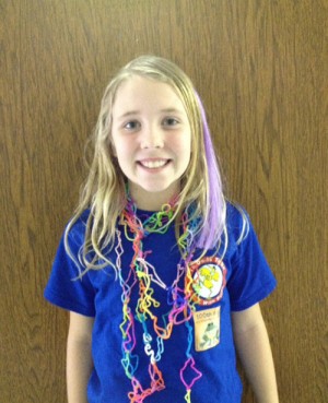 Showell Elementary Third Grader Sports 100 Silly Bands