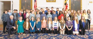 Members Of SD Middle School’s National Junior Honor Society Meet With Gov. Martin O’Malley