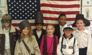 Second Grade Students At OC Elementary Dress Up For Famous American Presentations