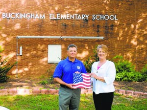 Buckingham Elementary School Principal Roger Pacella Receives American Flag Flown Over United States Capitol From The Office Of Congressman Andy Harris