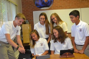 Worcester Prep Students Work With Technology In Their Physical Science Class