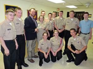 Ocean City Lions Club Presents Check For $1,000 To Stephen Decatur High School’s NJROTC