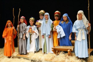Fifth Grade Students At Worcester Preparatory School Portray Characters In Traditional Nativity Scene