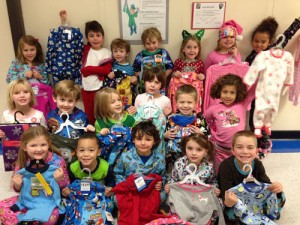 Kindergarteners At Showell Elementary School Donate Pajamas To The Pajama Drive Organization