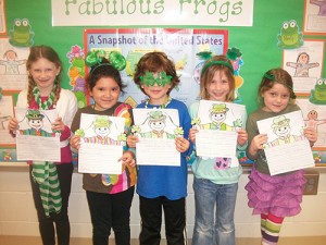 OC Elementary Kindergarten Class Write About Reasons They Are Lucky