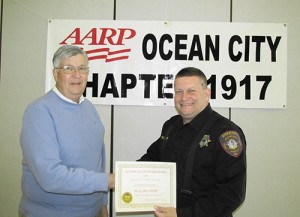 OC AARP Presents Certificate Of Appreciation To Corporal R. Dale Trotter