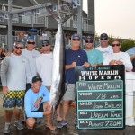 The only qualifying white marlin of the White Marlin Open was this 78-pound beauty, which ended up winning the “Dream Time” more than $1.2 million. Photo by RisingTideMedia