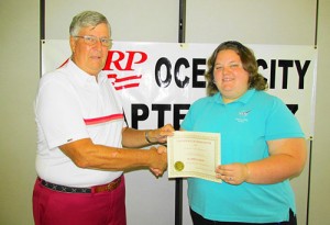 NASA Wallops Flight Facility Outreach And Social Media Director Rebecca Hudson Receives Certificate Of Appreciation From OC AARP