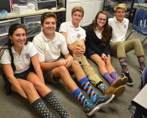 Upper School Students At Worcester Prep Take Part In Sock It To Suicide Day