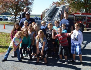 Firefighters From Showell And Ocean Pines Volunteer Fire Departments Visit Showell Elementary