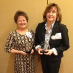 Margaret Mudron of Taylor Bank and Nancy Bradford of the Bank of Ocean City are pictured receiving an award from the Maryland Bankers Association Financial Education Awards Program. Submitted Photo