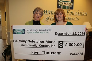 CFES Awards Salisbury Substance Abuse Community Center, Inc. With $5,000 Community Needs Grant