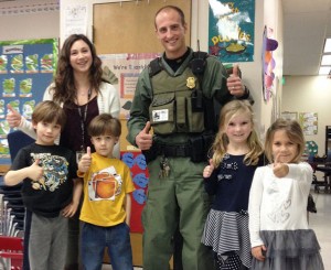 Department of Natural Resources Officer Talks To Showell Elementary Kindergarteners About Being A Community Helper
