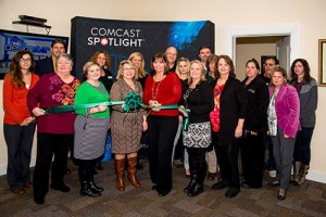 OP Chamber Of Commerce Holds Ribbon Cutting Ceremony For Comcast Spotlight