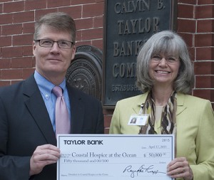 Taylor Bank Presents $50,000 Check To Coastal Hospice