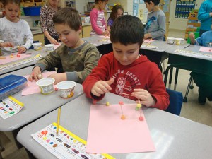 OC Elementary Kindergarten Students Learn About Geometric Solids