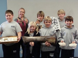 SU Instructor Brings In Fossils To Share With Students From Seaside Christian Academy