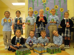 Most Blessed Sacrament Catholic School First And Second Grade Students Hold Food Drive
