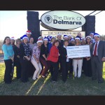 The team at Bank of Delmarva presents a check for $11,668 to the United Way of the Lower Eastern Shore, representing employee contributions for the last calendar year.