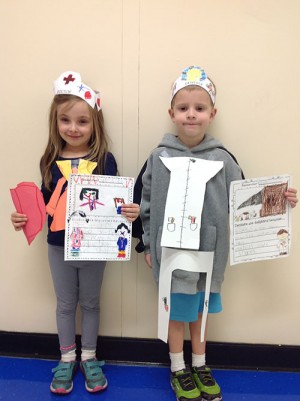 Showell Elementary Kindergarten Students Present Writings About Community Helpers