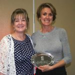 Lower Eastern Shore Heritage Council Executive Director Lisa Ludwig, left, presented Worcester County Tourism Director Lisa Challenger with the 2016 Best Heritage Interpretation Award for her creation of the interpretive guide “Cape to Cape Scenic Byway, A Guide to Delmarva’s Coastal Corridor.”