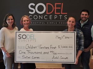 SoDel Cares Donates $1,000 To Children & Families First