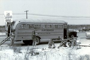 When Surfboards Were Rented, Delivered From A School Bus