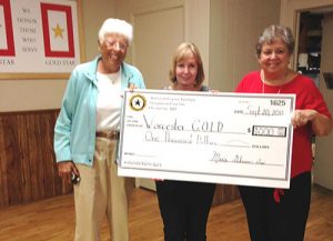 Worcester G.O.L.D. Receives $1,000 Donation From American Legion Auxiliary Unit #166