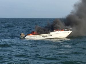 Seven Rescued After Boat Catches Fire