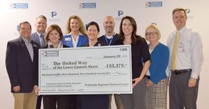 Peninsula Regional Medical Center Presents United Way With $153,375.05 Contribution