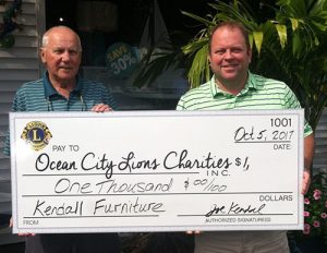Kendall Furniture Presents Check To OC Lions Club To Support Wounded Troops Fund
