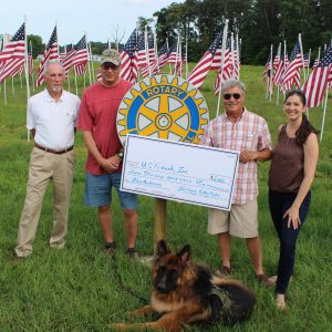 Three Rotary Clubs In Salisbury Present $3,000 Check To U.S. Kennels, Inc.