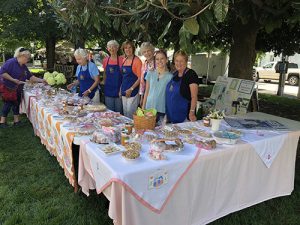 Arcadia Chapter Of The Questers Staff Bake Sale Table At Peach Festival