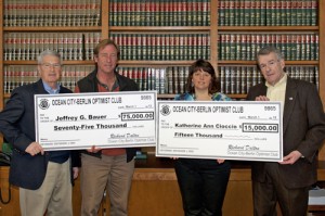 Optimist Scholarship Lotto Winners Receive Checks