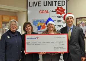 Bank Of American And Merrill Lynch Present United Way With Gift
