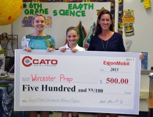 Cato And Exxon Mobil Present Worcester Preparatory School  With A $500 Grant