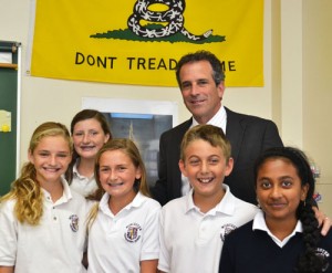 Judge Brian Shockley Talks With Worcester Prep Seventh Grade American History Classes