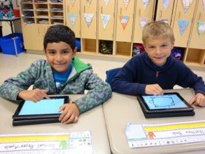 OC Elementary Second Grade Class Enjoys Learning How To Use Kuno Tablets