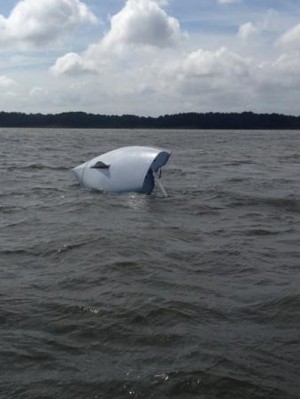 Two Boaters Rescued By Coast Guard After Sailboat Capsizes