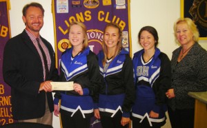Ocean City Lions Club Presents Check For $300 To Stephen Decatur High School Cheer Squad
