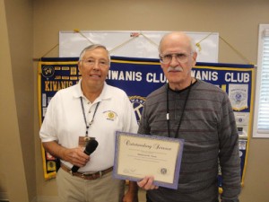 Page Awarded For Outstanding Service As The “Kiwanis Volunteer Of The Month Of October”