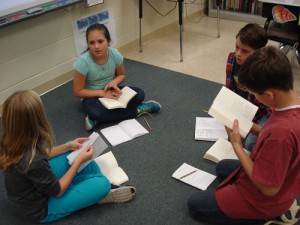 Fourth Grade Class At Ocean City Elementary Participate In Literature Discussion Group